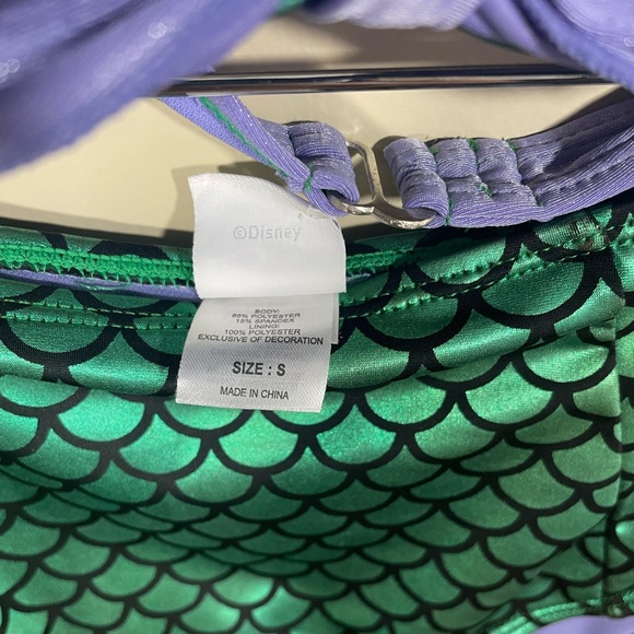 Disney Princess Ariel Mermaid Sea Shell Cosplay Bikini Size S - Picture 8 of 9